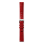 ELETTA Bracelete 16mm Pele Croco Burgundy Aço
