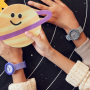Relógio Flik Flak de criança roxo estrelas