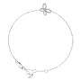 Pulseira Mini Butterfly Ouro Branco e Diamantes