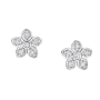 Brincos Wild Flower Ouro Branco e Diamantes