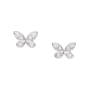 Brincos Petite Butterfly Ouro Branco e Diamantes