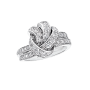 Anel Knot Ouro Branco e Diamantes
