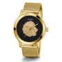 Relógio Monarch Preto e Dourado com Leão