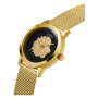 Relógio Monarch Preto e Dourado com Leão