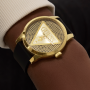 Relógio Masculino Badge Dourado