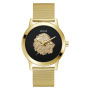 Relógio Monarch Preto e Dourado com Leão