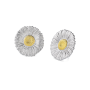 Brincos Blossoms Daisy Prata e Vermeil
