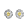 Brincos Blossoms Daisy Prata e Vermeil