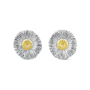 Brincos Blossoms Daisy Prata e Vermeil