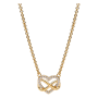 Colar Coração Infinito Brilhante e dourado