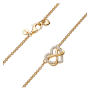 Colar Coração Infinito Brilhante e dourado