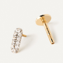 Brinco Single Pop Ouro e Diamantes