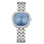 Relógio Sixtie Azul Aço E Diamantes 29mm