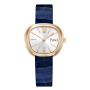 Relógio Sixtie Ouro Rosa e Crocodilo Azul