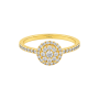 Anel Épure Halo Ouro Amarelo e Diamantes