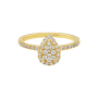 Anel Drop Ouro Amarelo e Diamantes