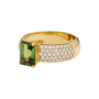 Anel Larkspur Ouro Amarelo Turmalina e Diamantes