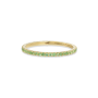 Anel Ouro Amarelo E Tsavorites Verdes Claras