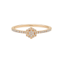 Anel Épure Hexa Modelo Pequeno Ouro Rosa e Diamantes