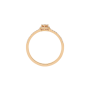 Anel Épure Hexa Modelo Pequeno Ouro Rosa e Diamantes