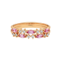 Anel Secret Bloom Ouro Rosa, Safiras e Diamantes