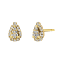 Brincos Épure Drop Modelo Pequeno Ouro Amarelo e Diamantes
