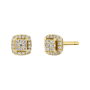 Brincos Épure Cushion Modelo Pequeno Ouro Amarelo, Diamantes