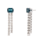 Brincos Moonbean Ouro Branco, Diamantes e Topázios