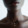 Colar Love Is The Air Ouro Amarelo E Diamantes