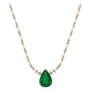 Colar Willow Ouro Amarelo, Esmeralda E Diamantes