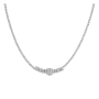 Colar Ouro Branco e Diamantes