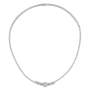Colar Ouro Branco e Diamantes