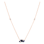 Colar Gooseberry Ouro Rosa, Safiras Azuis E Diamantes