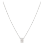 Colar Pendente Ouro Branco E Diamante Pera