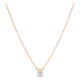 Colar Pendente Ouro Rosa E Diamante Pera