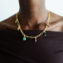 Pendente Fizz Ouro Amarelo, Safira Rosa E Diamantes