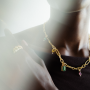 Pendente Fizz Ouro Amarelo, Safira Rosa E Diamantes