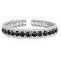 Pulseira Ouro Branco, Diamantes Brancos E Diamantes Pretos