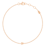 Pulseira Letters Collection Ouro Rosa Letra A