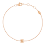 Pulseira Letters Collection Ouro Rosa Letra M