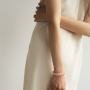 Pulseira Diamantes E Safiras Rosa