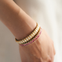 Pulseira Diamantes E Safiras Rosa