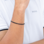 Pulseira Homem Aço e IP Preto Liam