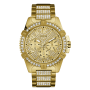 Relógio Masculino Frontier Dourado com Brilhantes