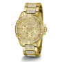 Relógio Masculino Frontier Dourado com Brilhantes