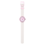 Relógio Flik Flak de criança branco e rosa