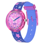 Relógio Flik Flak de criança rosa e azul estrelas