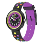 Relógio Flik Flak de criança preto e roxo