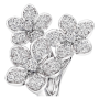 Brincos Trilogia Wild Flower Ouro Branco E Diamantes