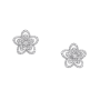 Brincos Wild Flower Ouro Branco e Diamantes imagem 1